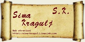 Sima Kragulj vizit kartica